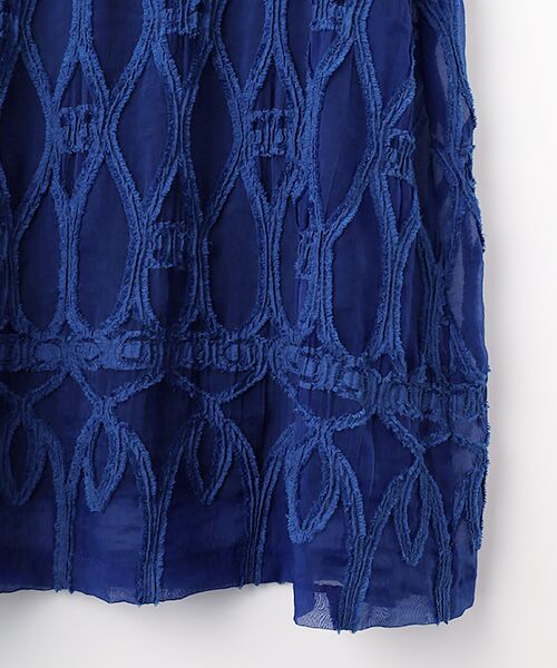 TABASA / タバサ ロング・マキシ丈ワンピース | ブライト オーガンジー オーナメント ジャガード ワンピース | 詳細4