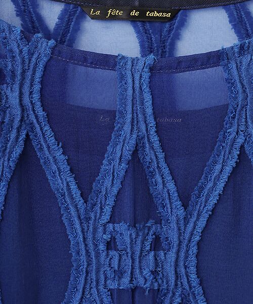 TABASA / タバサ ロング・マキシ丈ワンピース | ブライト オーガンジー オーナメント ジャガード ワンピース | 詳細5