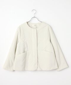 TABASA / タバサ ノーカラージャケット | ナイロン タスラン ショート コート