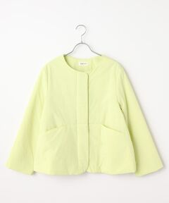 TABASA / タバサ ノーカラージャケット | ナイロン タスラン ショート コート