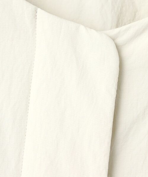 TABASA / タバサ ノーカラージャケット | ナイロン タスラン ショート コート | 詳細1