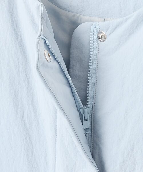 TABASA / タバサ ノーカラージャケット | ナイロン タスラン ショート コート | 詳細6