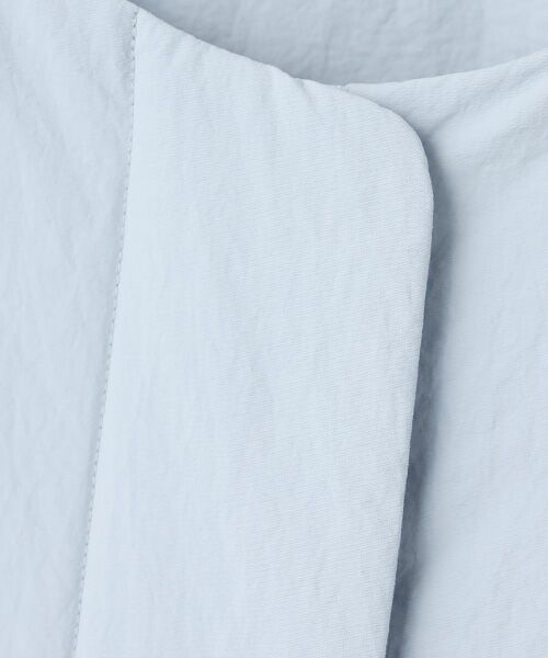 TABASA / タバサ ノーカラージャケット | ナイロン タスラン ショート コート | 詳細8