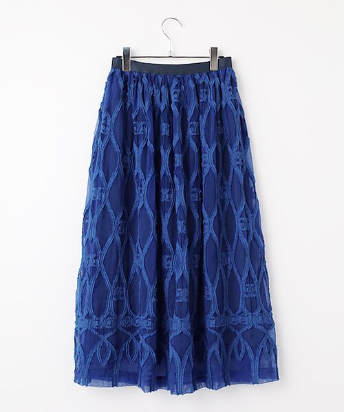 TABASA / タバサ ロング・マキシ丈スカート | ブライト オーガンジー オーナメント ジャガード スカート | 詳細1