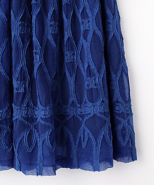 TABASA / タバサ ロング・マキシ丈スカート | ブライト オーガンジー オーナメント ジャガード スカート | 詳細3