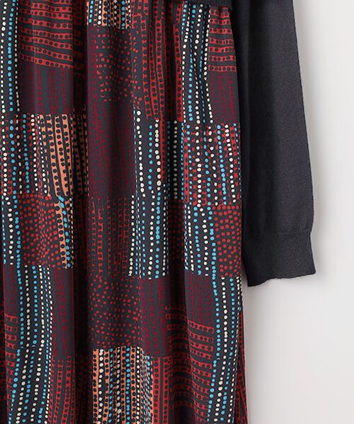 TABASA / タバサ ロング・マキシ丈ワンピース | スムース × グラフィカル ドット プリント ワンピース | 詳細3