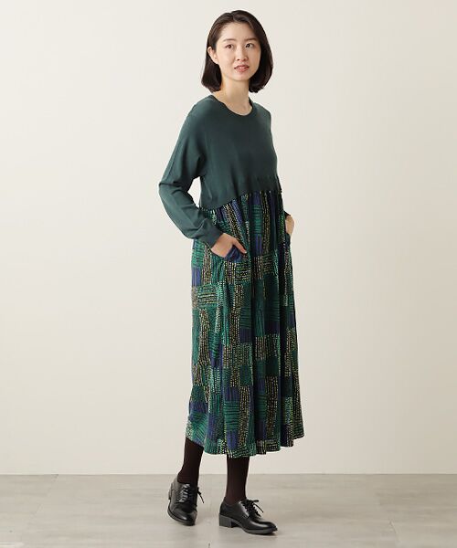 TABASA / タバサ ロング・マキシ丈ワンピース | スムース × グラフィカル ドット プリント ワンピース | 詳細11