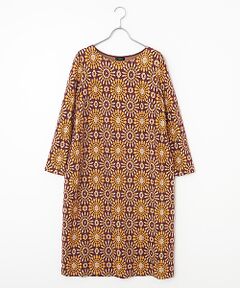 TABASA / タバサ ロング・マキシ丈ワンピース | スノークリスタル柄 シャギー ジャガード ワンピース