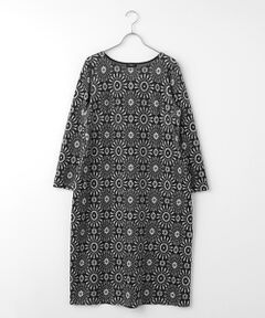 TABASA / タバサ ロング・マキシ丈ワンピース | スノークリスタル柄 シャギー ジャガード ワンピース