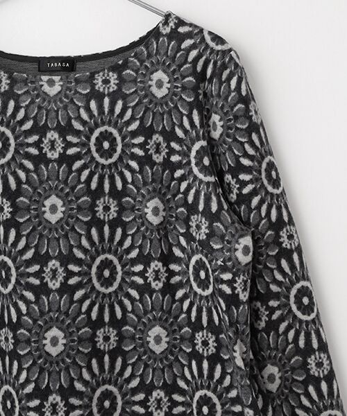 TABASA / タバサ ロング・マキシ丈ワンピース | スノークリスタル柄 シャギー ジャガード ワンピース | 詳細2