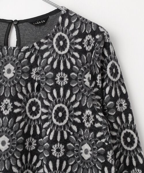 TABASA / タバサ チュニック | スノークリスタル柄 シャギー ジャガード チュニック | 詳細2