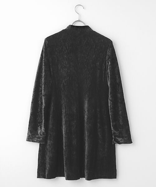 TABASA / タバサ その他アウター | クラッシュ エンボス ベロア ロング ジャケット | 詳細1