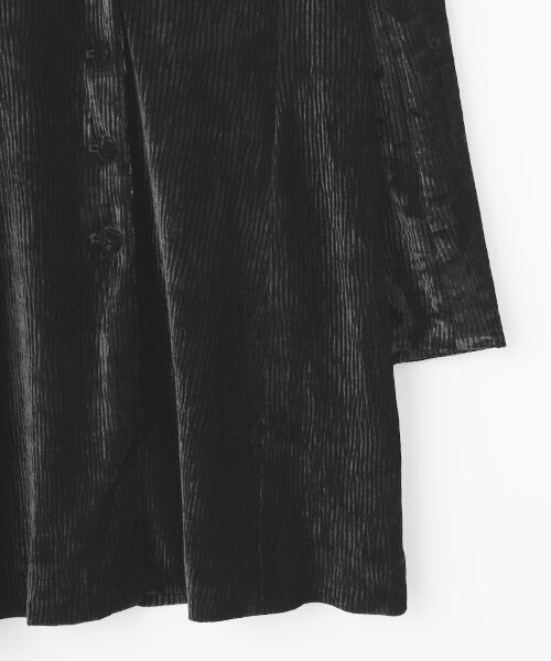 TABASA / タバサ その他アウター | クラッシュ エンボス ベロア ロング ジャケット | 詳細3