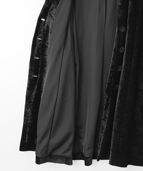 TABASA / タバサ その他アウター | クラッシュ エンボス ベロア ロング ジャケット | 詳細4