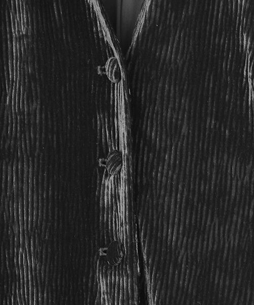 TABASA / タバサ その他アウター | クラッシュ エンボス ベロア ロング ジャケット | 詳細5