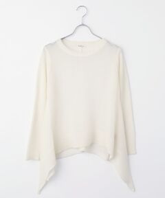 TABASA / タバサ ニット・セーター | シアー ニット イレギュラー ヘム セーター