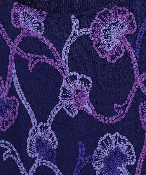 TABASA / タバサ ロング・マキシ丈ワンピース | ウール混 スムース × フラワー 刺繍 ワンピース | 詳細1