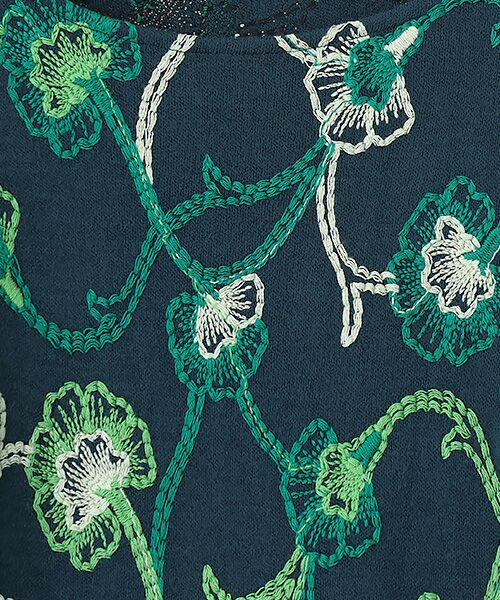 TABASA / タバサ ロング・マキシ丈ワンピース | ウール混 スムース × フラワー 刺繍 ワンピース | 詳細6