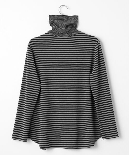 TABASA / タバサ Tシャツ | コンビネーション ボーダー タートルネック Tシャツ | 詳細2