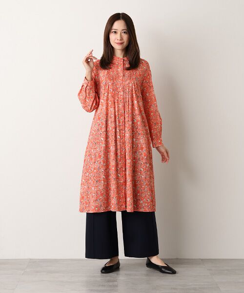 TABASA / タバサ ロング・マキシ丈スカート | コットン 楊柳 × チンツ プリント ワンピース | 詳細5