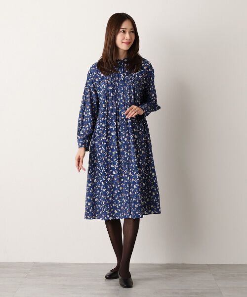 TABASA / タバサ ロング・マキシ丈スカート | コットン 楊柳 × チンツ プリント ワンピース | 詳細14