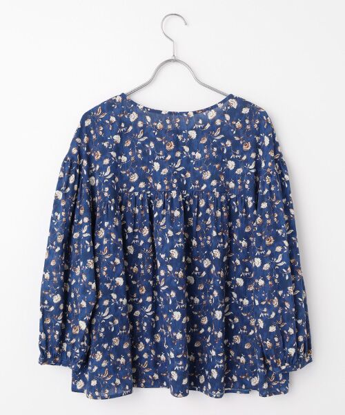 TABASA / タバサ シャツ・ブラウス | コットン 楊柳 × チンツ プリント ブラウス | 詳細1