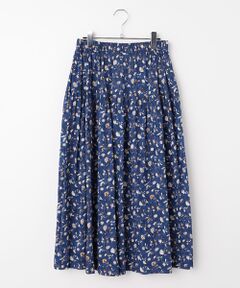 TABASA / タバサ ロング・マキシ丈スカート | コットン 楊柳 × チンツ プリント スカート