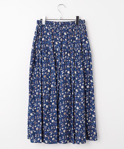 TABASA / タバサ ロング・マキシ丈スカート | コットン 楊柳 × チンツ プリント スカート | 詳細1
