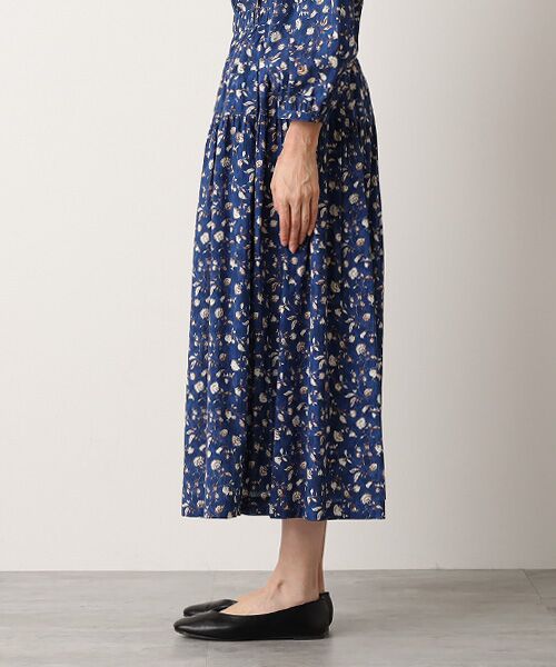 TABASA / タバサ ロング・マキシ丈スカート | コットン 楊柳 × チンツ プリント スカート | 詳細6