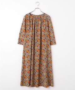 TABASA / タバサ ロング・マキシ丈ワンピース | デシン 幾何 プリント ワンピース