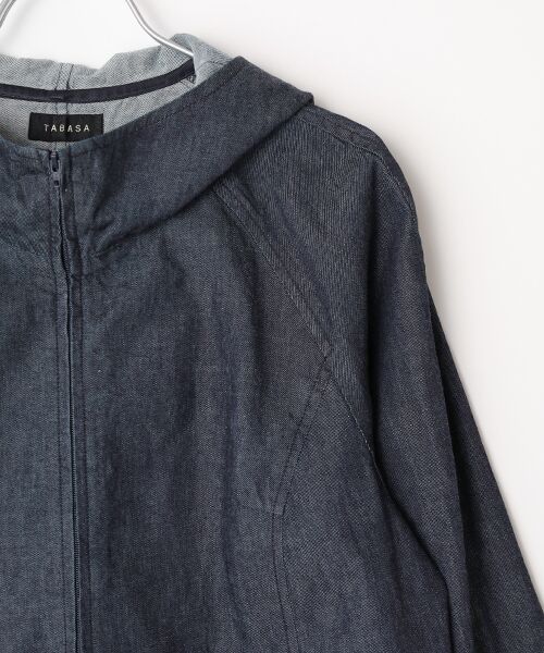 TABASA / タバサ Gジャン・デニムジャケット | 5.5オンス デニム  フードつき ジャケット | 詳細2