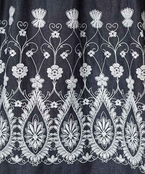 TABASA / タバサ デニムスカート | 5.5オンス デニム レース刺繍 スカート | 詳細5