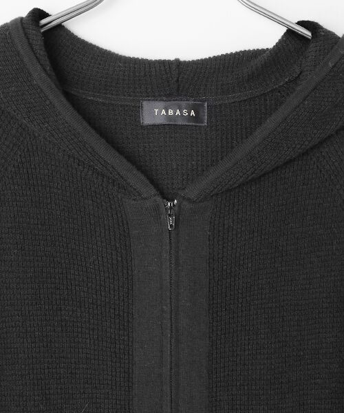 TABASA / タバサ パーカー | カシミア ブレント コットン ニット ロングパーカー | 詳細6