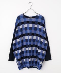 TABASA / タバサ チュニック | ギンガム ポケットジャガード プルオーバー トップス