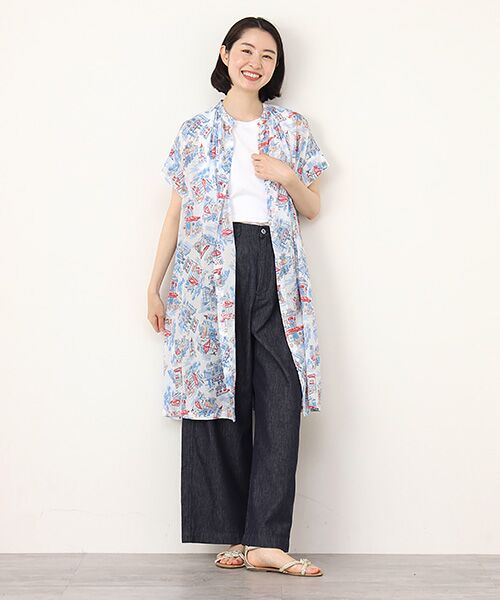 TABASA / タバサ ロング・マキシ丈ワンピース | カフェ プリント ワンピース | 詳細10