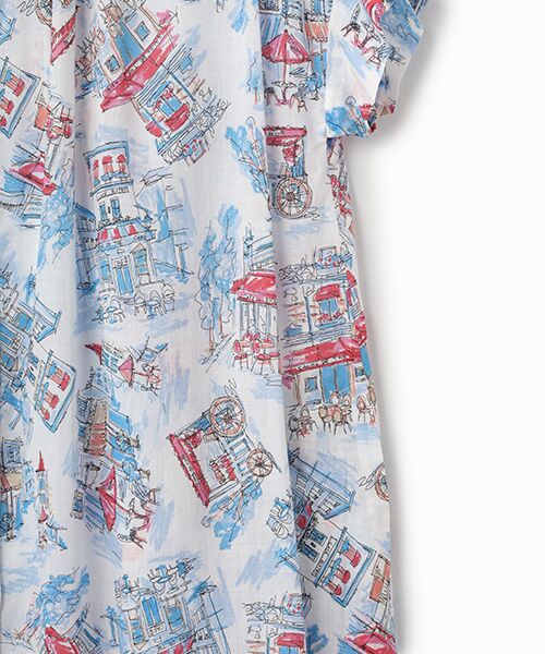 TABASA / タバサ ロング・マキシ丈ワンピース | カフェ プリント ワンピース | 詳細3