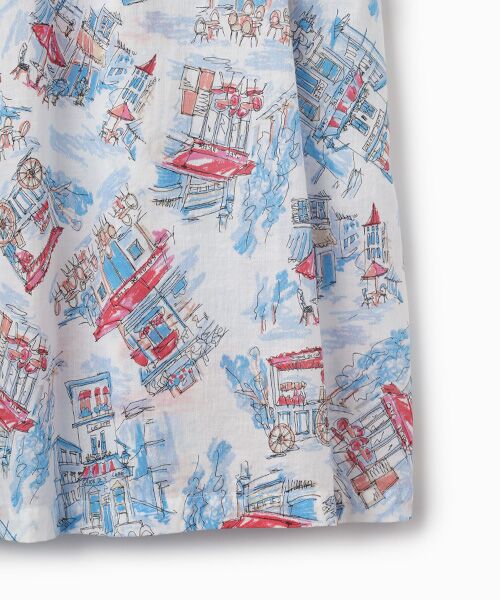 TABASA / タバサ ロング・マキシ丈ワンピース | カフェ プリント ワンピース | 詳細4