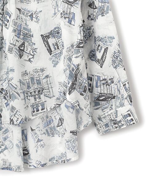 TABASA / タバサ シャツ・ブラウス | カフェ プリント ブラウス | 詳細4