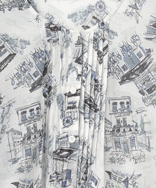 TABASA / タバサ シャツ・ブラウス | カフェ プリント ブラウス | 詳細5