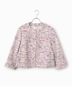 TABASA / タバサ ノーカラージャケット | ファンシー サマーツィード ジャケット