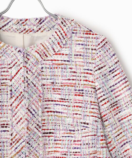 TABASA / タバサ ノーカラージャケット | ファンシー サマーツィード ジャケット | 詳細2