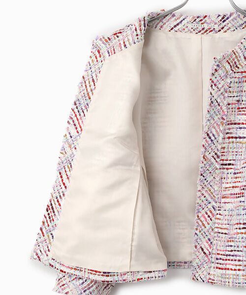 TABASA / タバサ ノーカラージャケット | ファンシー サマーツィード ジャケット | 詳細4