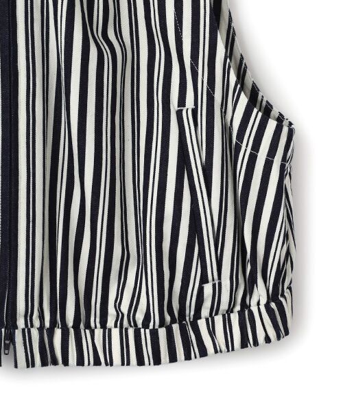 TABASA / タバサ ベスト | インディゴ ランダム ストライプ ベスト | 詳細3