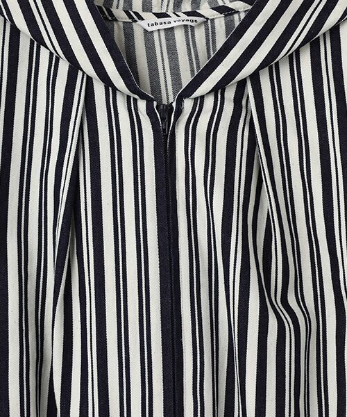 TABASA / タバサ ベスト | インディゴ ランダム ストライプ ベスト | 詳細5
