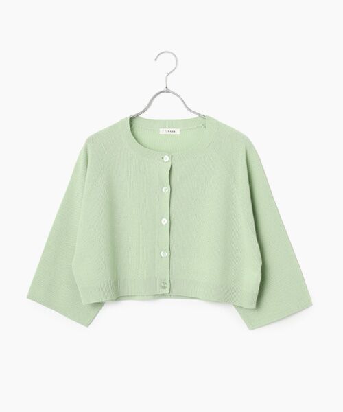 TABASA / タバサ カーディガン・ボレロ | シャーリーカーン クルーネック ニット カーディガン（グリーン）