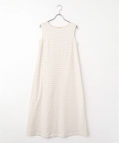 TABASA / タバサ ロング・マキシ丈ワンピース | シースルー 接結 ボーダー ノースリーブ ワンピース