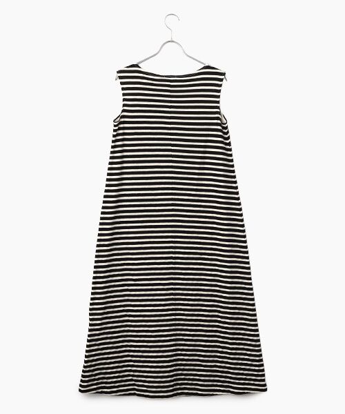 TABASA / タバサ ロング・マキシ丈ワンピース | シースルー 接結 ボーダー ノースリーブ ワンピース | 詳細1