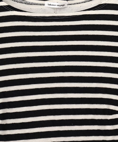 TABASA / タバサ ロング・マキシ丈ワンピース | シースルー 接結 ボーダー ノースリーブ ワンピース | 詳細5