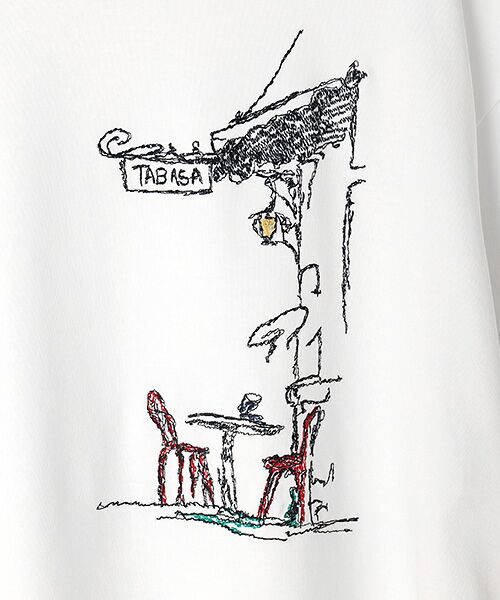 TABASA / タバサ Tシャツ | カフェ 刺繍 Tシャツ | 詳細1