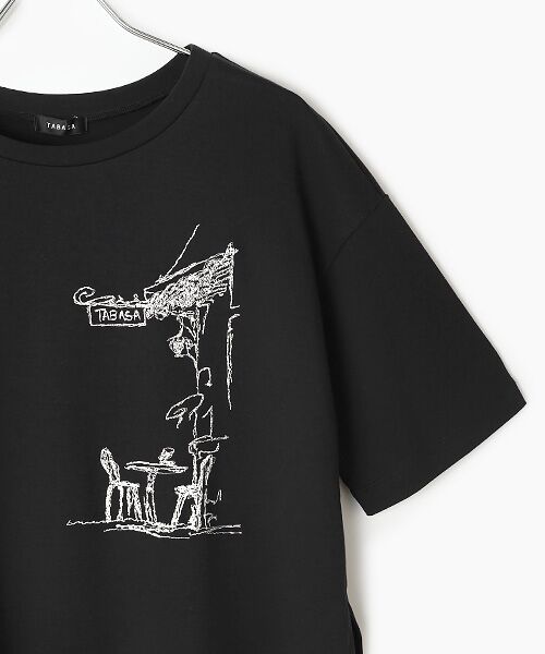 TABASA / タバサ Tシャツ | カフェ 刺繍 Tシャツ | 詳細3